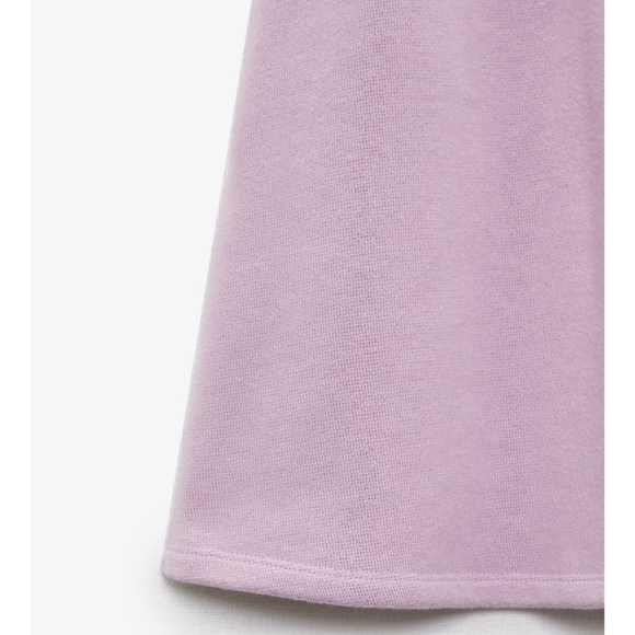Soft A-line Midi Skirt Zara Mauve - Picture 6 of 14